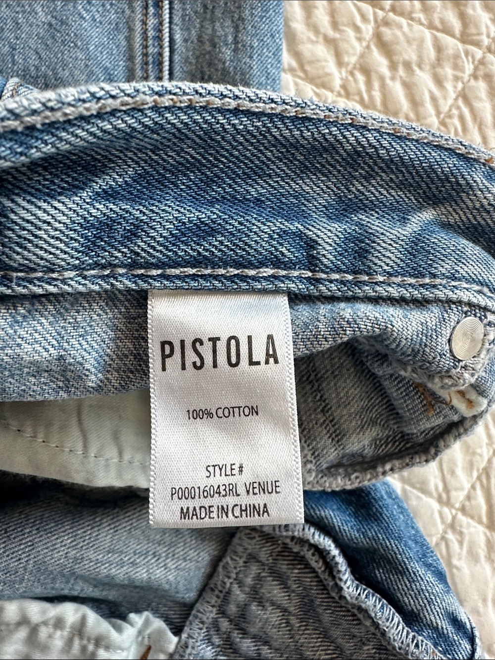 Pistola Wide-Leg Vintage Blue Denim Jeans - Picture 9 of 14